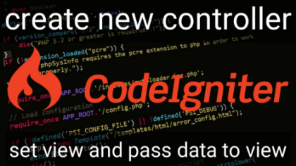 How to create controller in codeigniter | create new controller in codeigniter