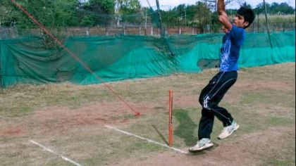 Shahrukh Shaikh bowling multiple spin variation in cricket