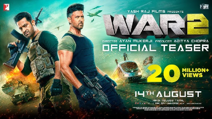 War 2 Teaser Out Now | Hrithik Roshan Faces NTR Jr. in YRF’s Spy Universe